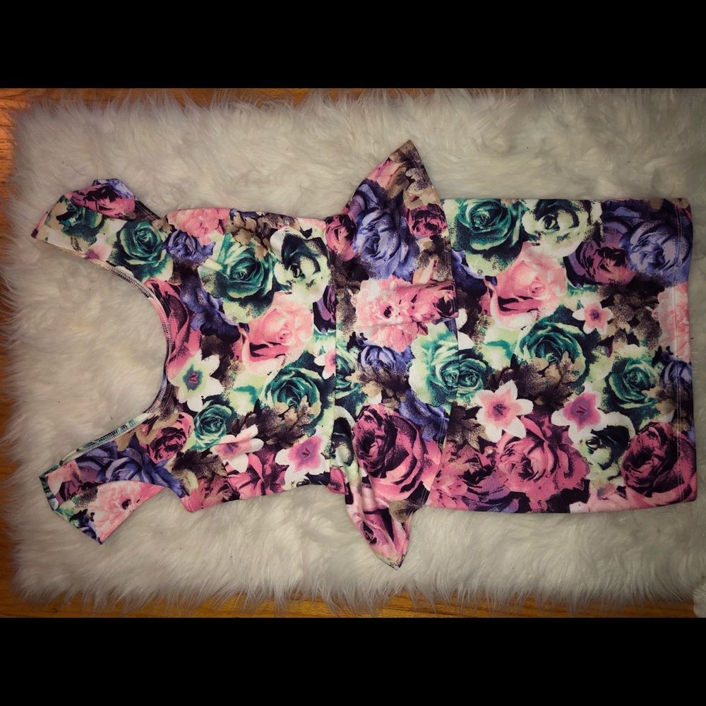 Floral peplum dress